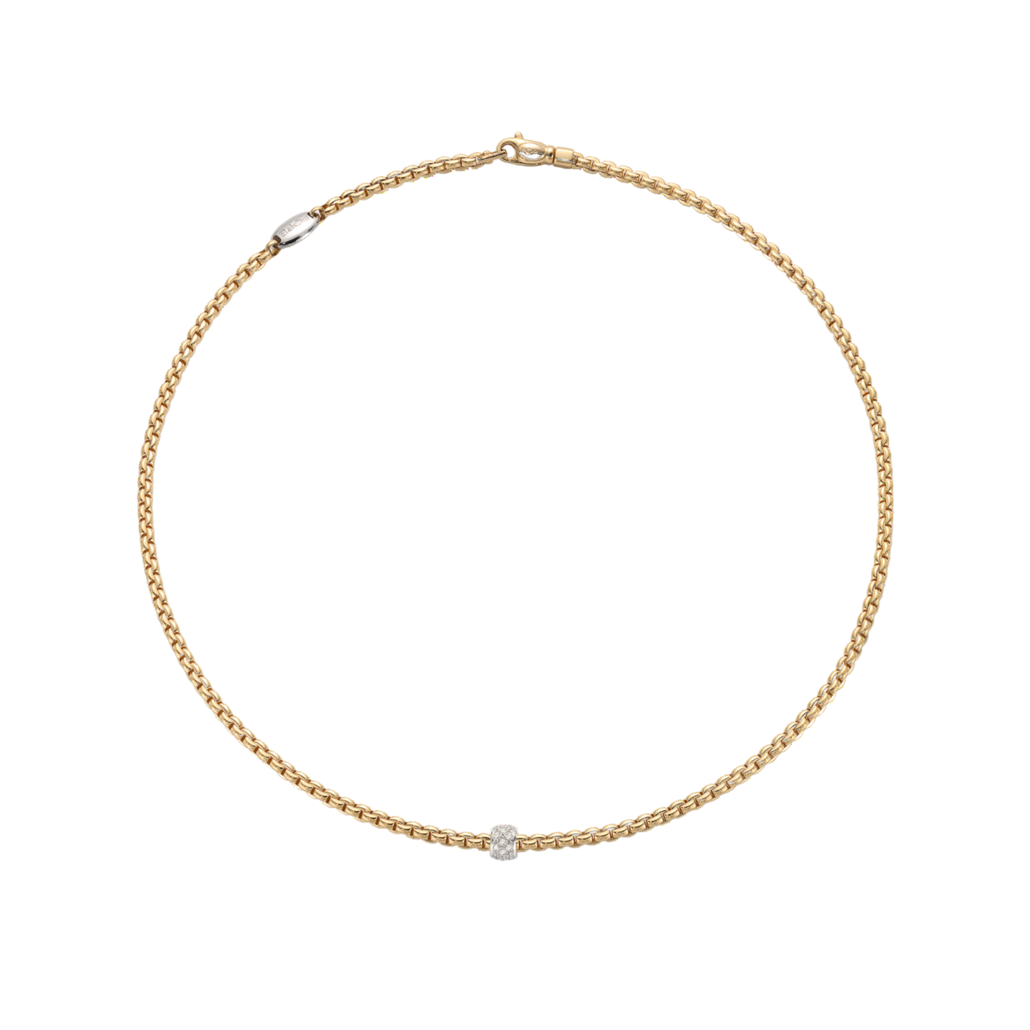 FOPE Flex'it Eka Tiny 18ct Gold & Diamond Necklace