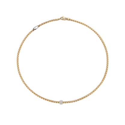 FOPE Flex'it Eka Tiny 18ct Gold & Diamond Necklace