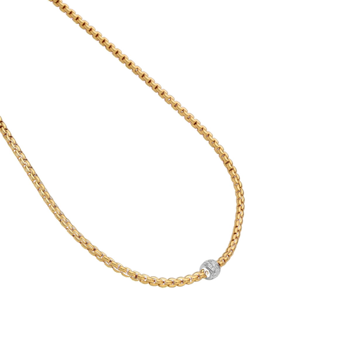 FOPE Flex'it Eka Tiny 18ct Gold & Diamond Necklace