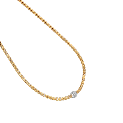 FOPE Flex'it Eka Tiny 18ct Gold & Diamond Necklace