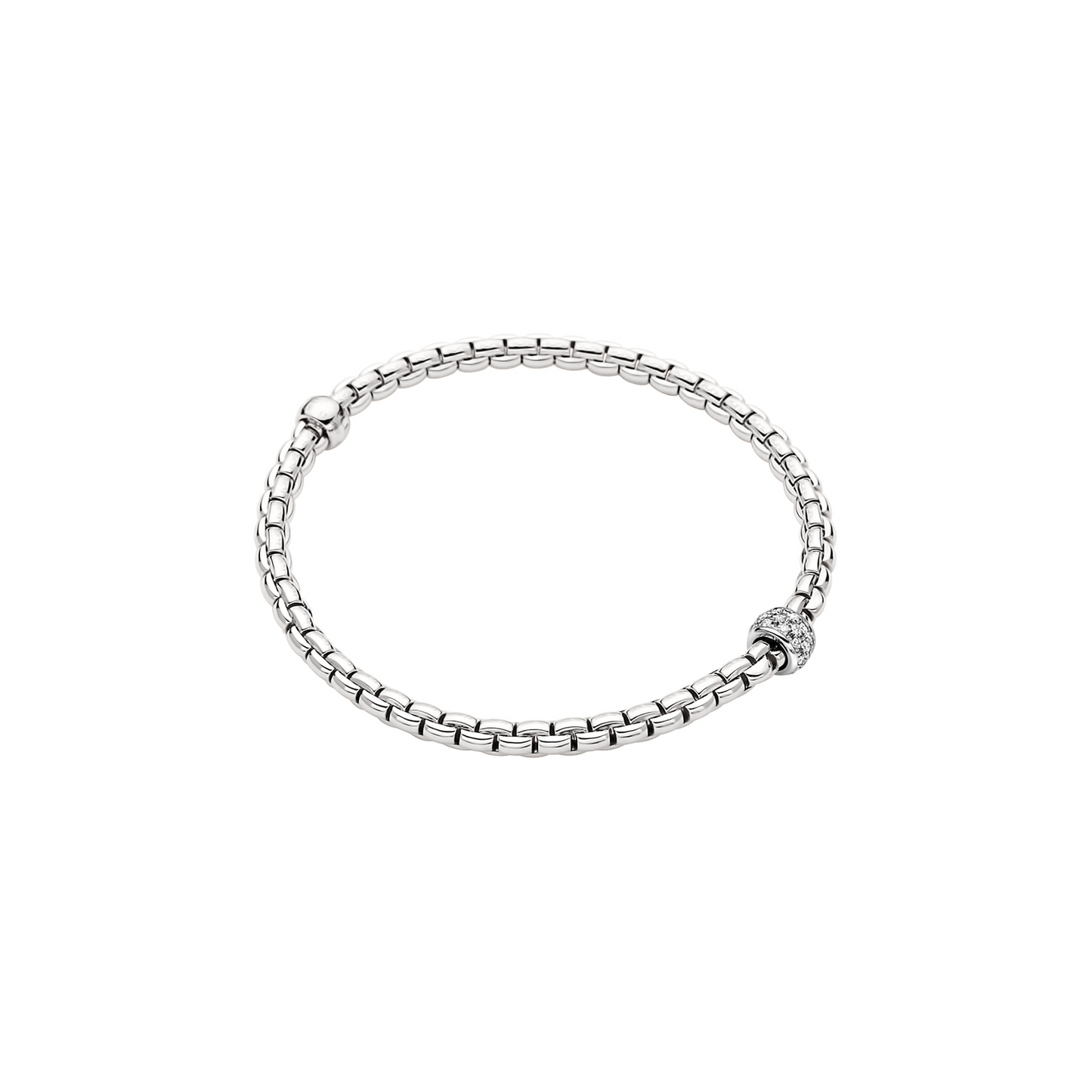 FOPE Flex'it Eka Tiny 18ct White Gold & Diamond Bracelet