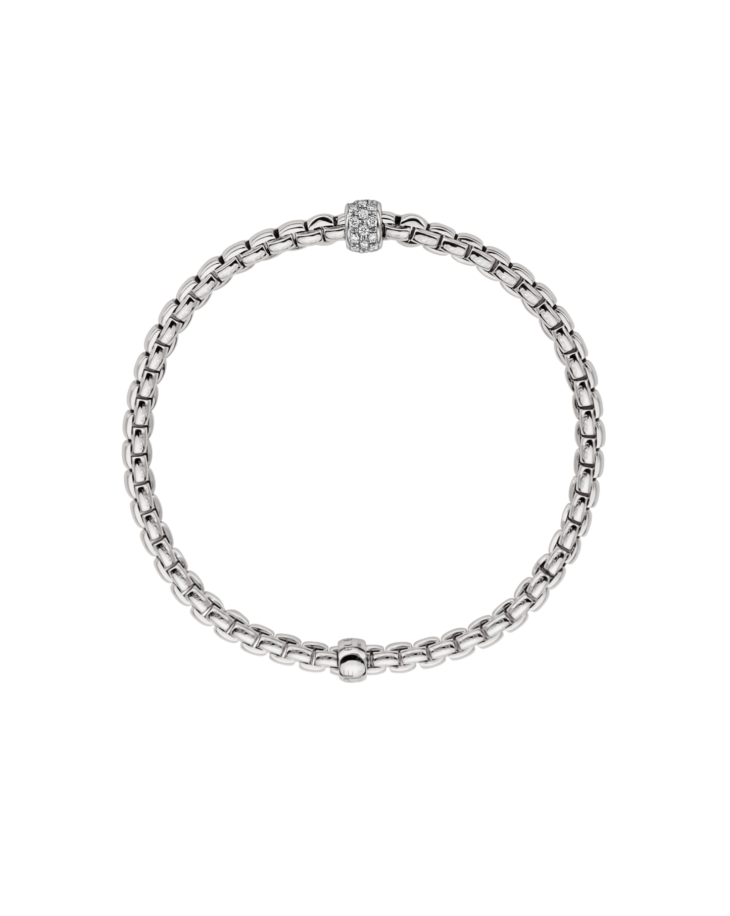 FOPE Flex'it Eka Tiny 18ct White Gold & Diamond Bracelet