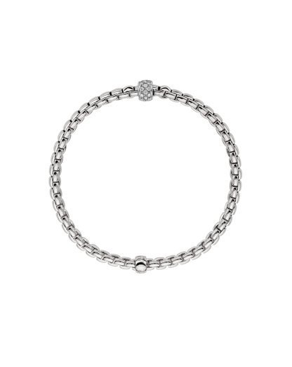 FOPE Flex'it Eka Tiny 18ct White Gold & Diamond Bracelet