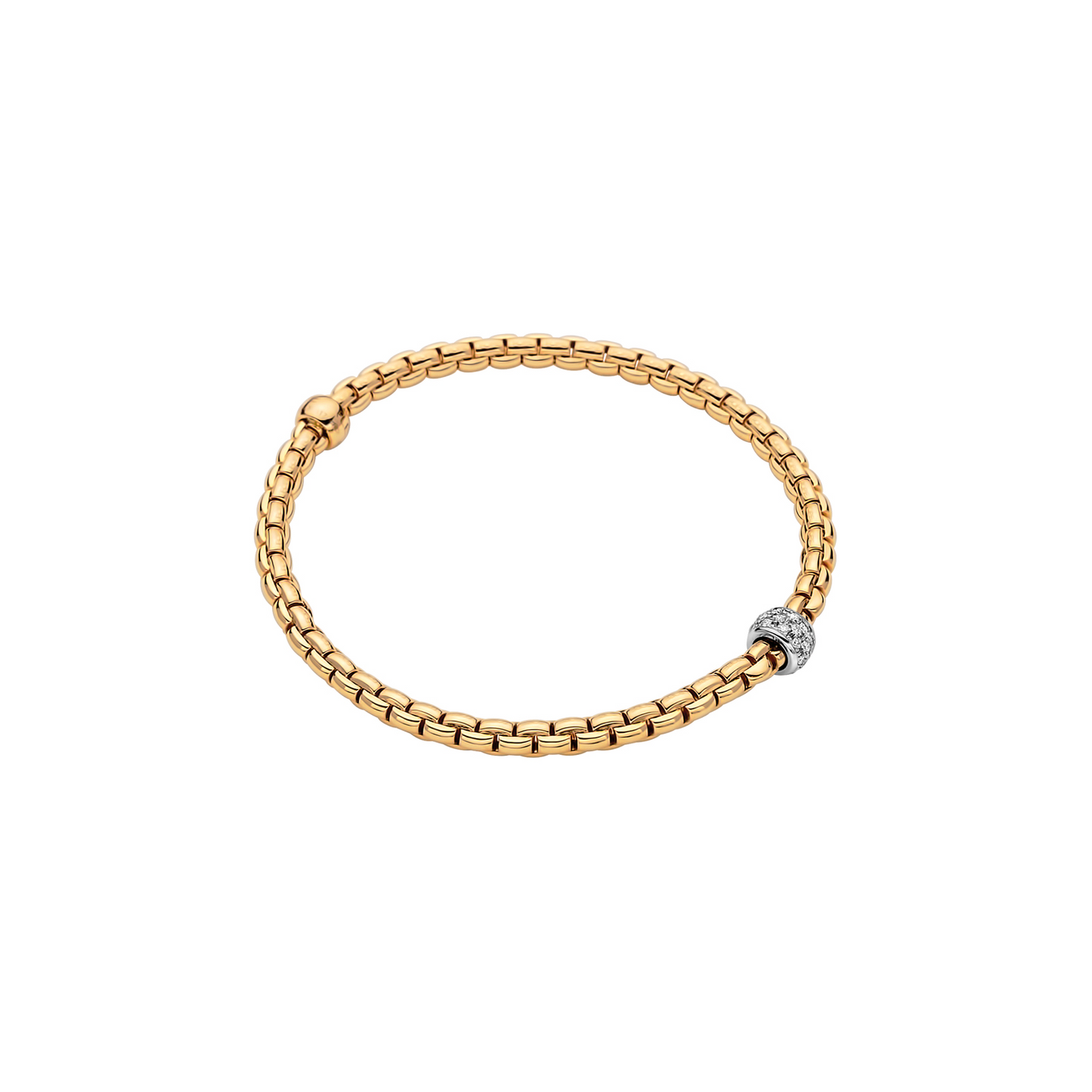 FOPE Flex'it Eka Tiny 18ct Gold & Diamond Bracelet