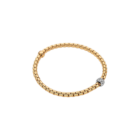 FOPE Flex'it Eka Tiny 18ct Gold & Diamond Bracelet