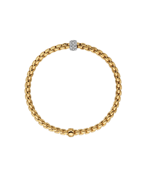 FOPE Flex'it Eka Tiny 18ct Gold & Diamond Bracelet