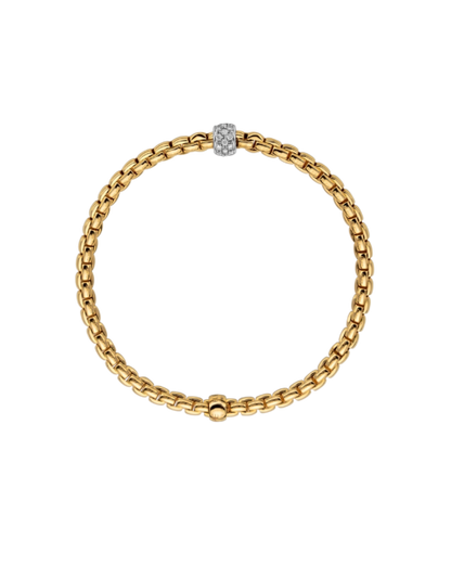 FOPE Flex'it Eka Tiny 18ct Gold & Diamond Bracelet
