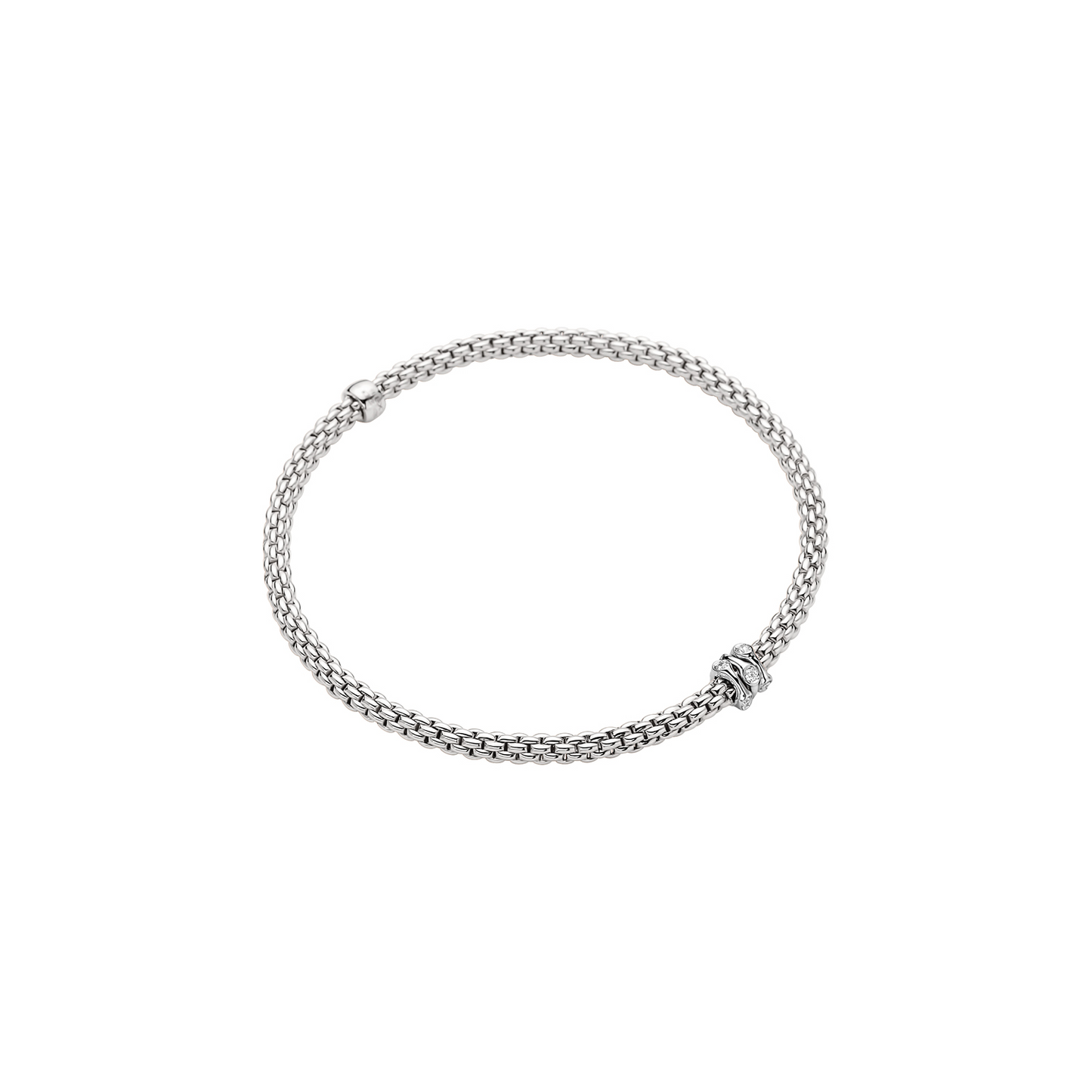 FOPE Flex'it Prima 18ct White Gold & Diamond Bracelet
