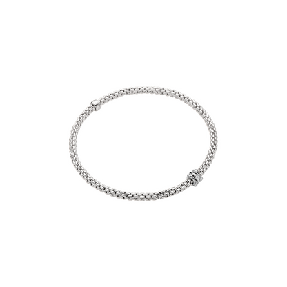 FOPE Flex'it Prima 18ct White Gold & Diamond Bracelet