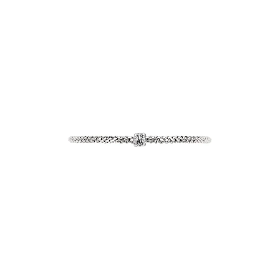 FOPE Flex'it Prima 18ct White Gold & Diamond Bracelet
