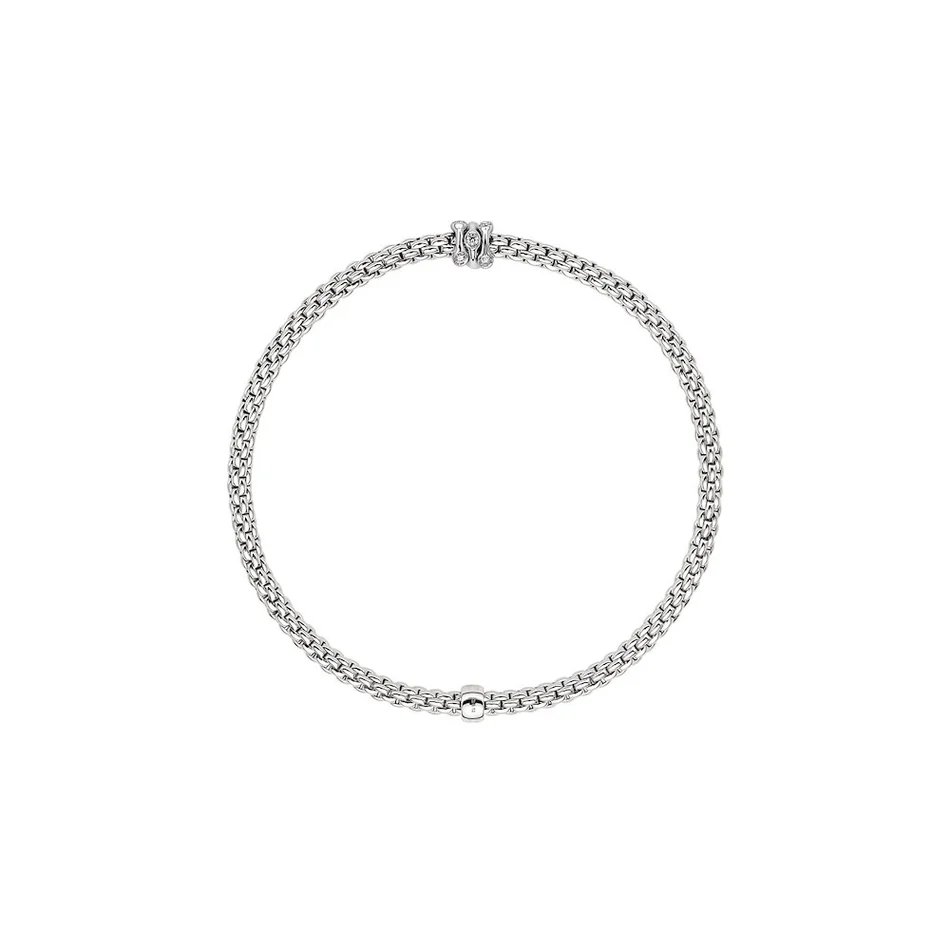 FOPE Flex'it Prima 18ct White Gold & Diamond Bracelet