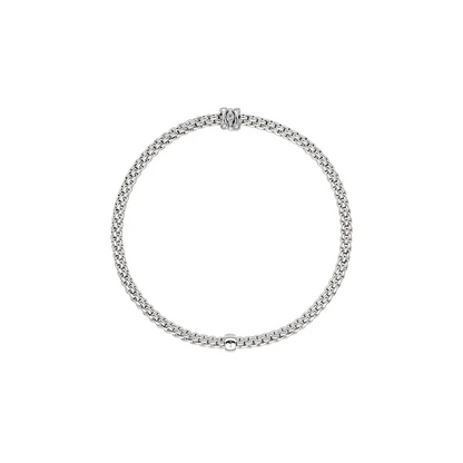 FOPE Flex'it Prima 18ct White Gold & Diamond Bracelet