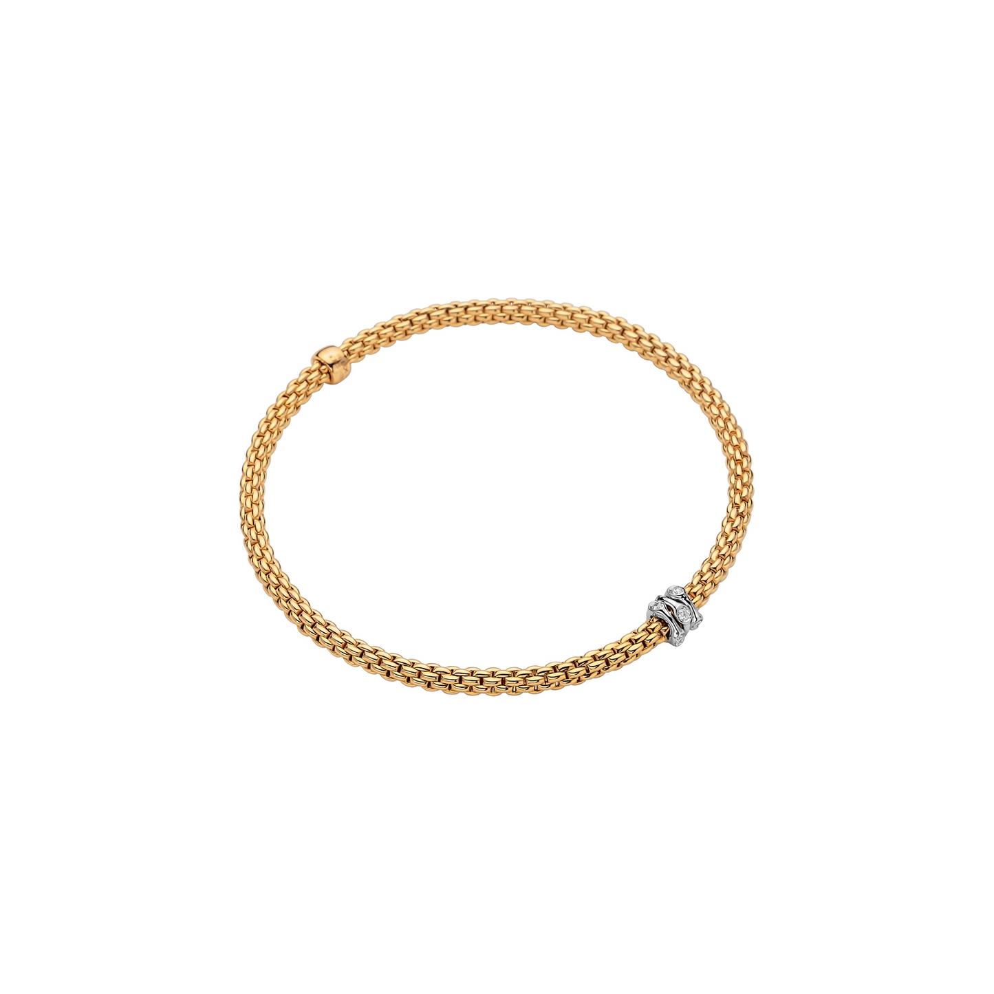 FOPE Flex'it Prima 18ct Gold & Diamond Bracelet