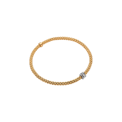 FOPE Flex'it Prima 18ct Gold & Diamond Bracelet