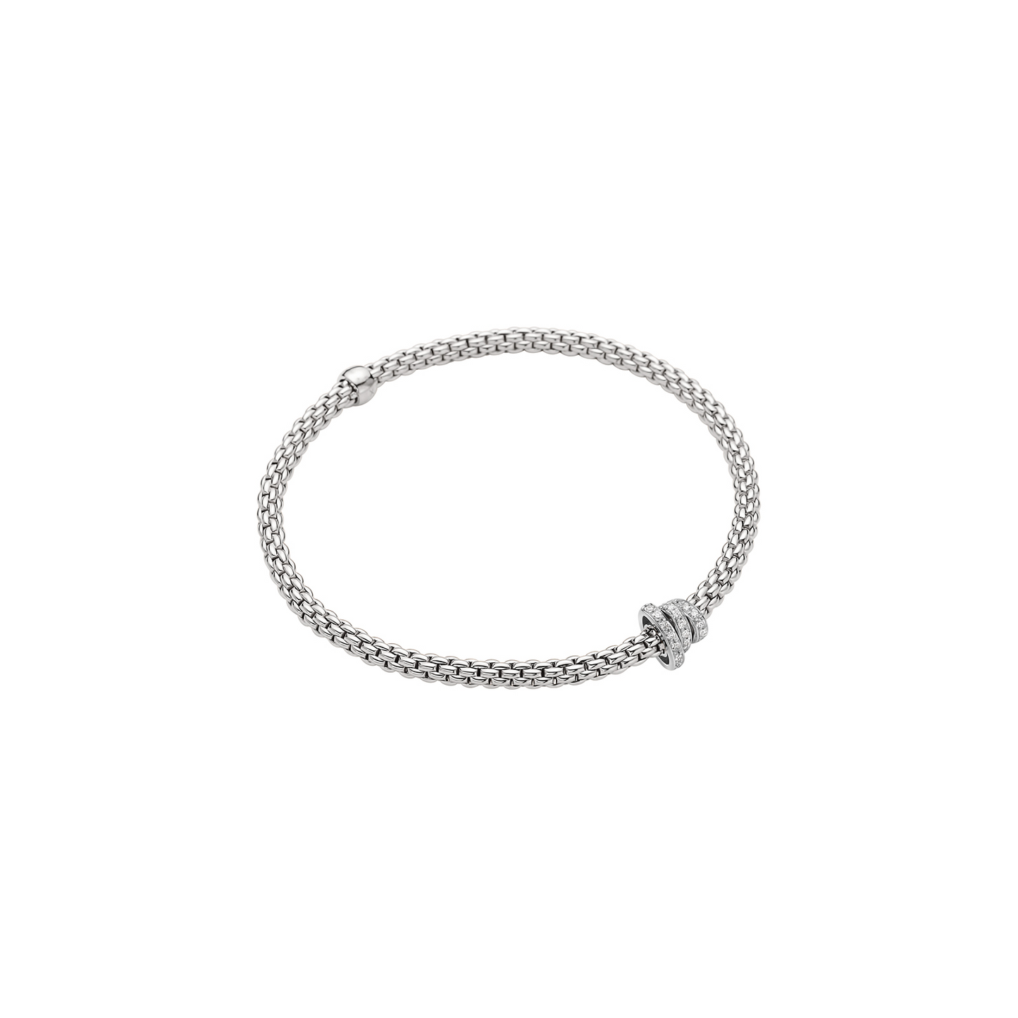 FOPE Flex'it Prima 18ct White Gold & Diamond Bracelet