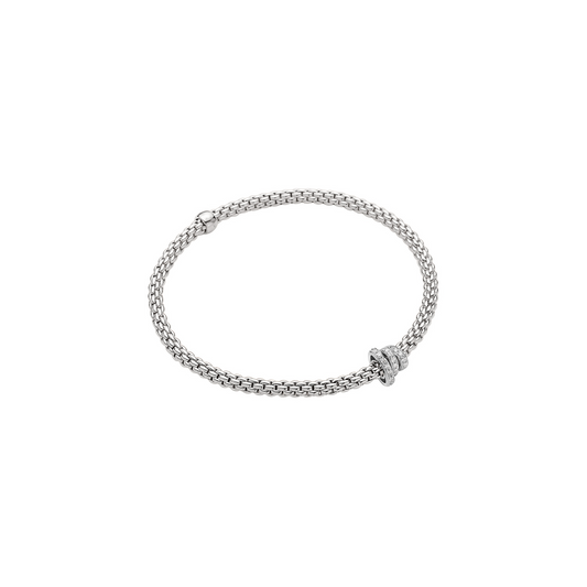 FOPE Flex'it Prima 18ct White Gold & Diamond Bracelet
