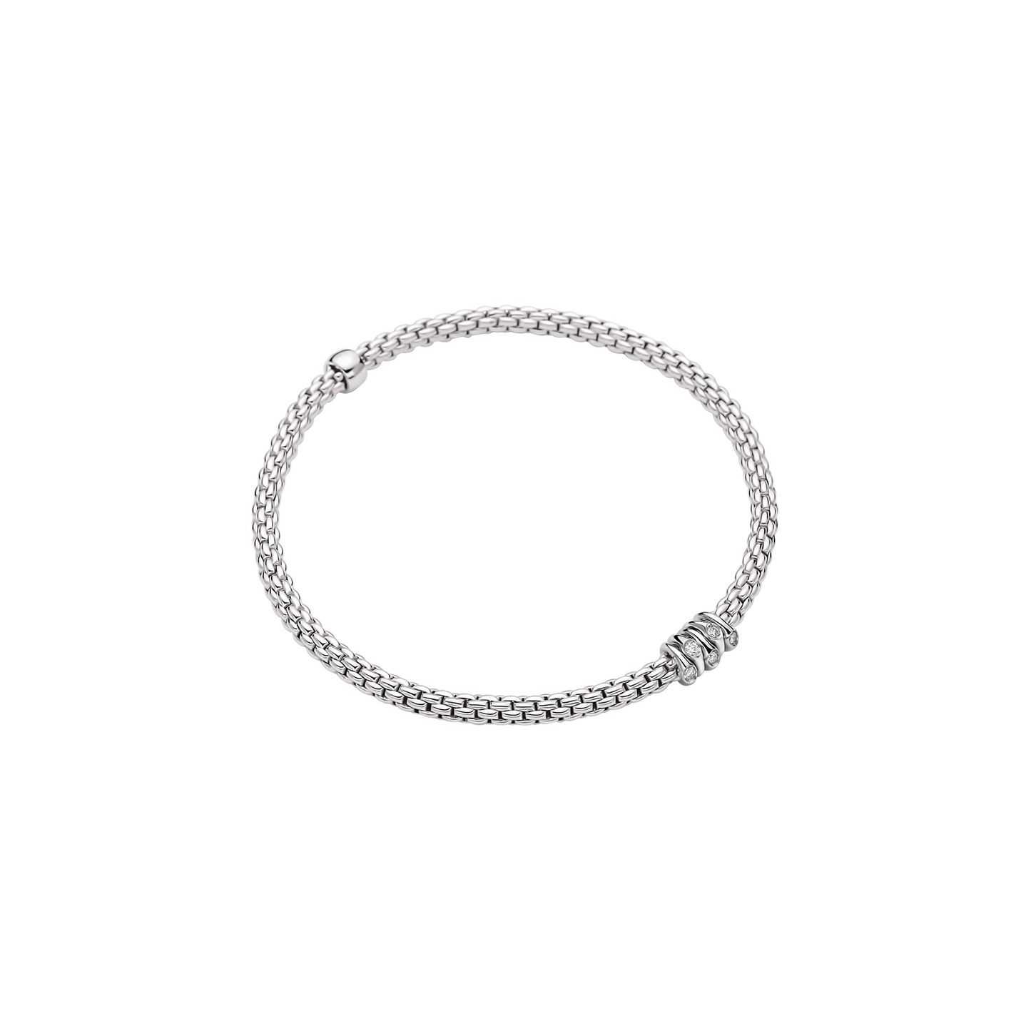 FOPE Flex'it Prima 18ct White Gold & Diamond Bracelet