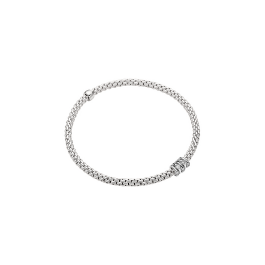 FOPE Flex'it Prima 18ct White Gold & Diamond Bracelet