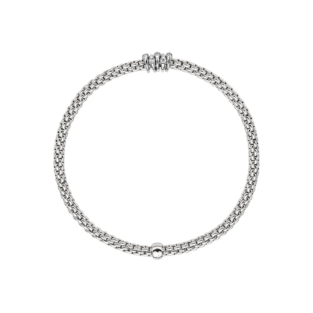 FOPE Flex'it Prima 18ct White Gold & Diamond Bracelet