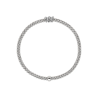 FOPE Flex'it Prima 18ct White Gold & Diamond Bracelet
