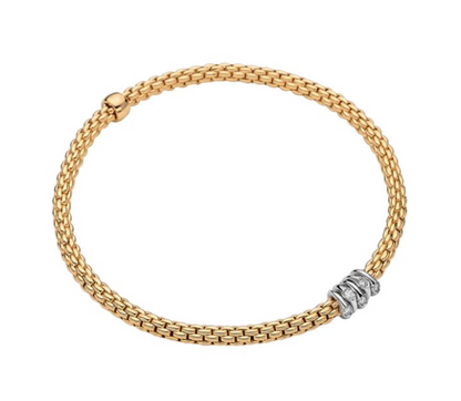 FOPE Flex'it Prima 18ct Gold & Diamond Bracelet