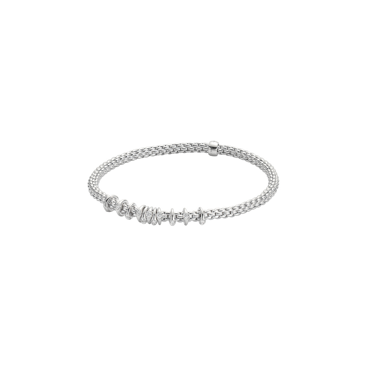 FOPE Flex'it Prima 18ct White Gold & Diamond Bracelet
