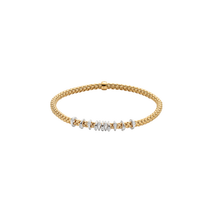 FOPE Flex'it Prima 18ct Gold & Diamond Bracelet