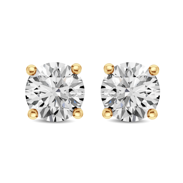 18ct Yellow Gold 4 Claw Set 0.30ct Diamond Stud Earrings