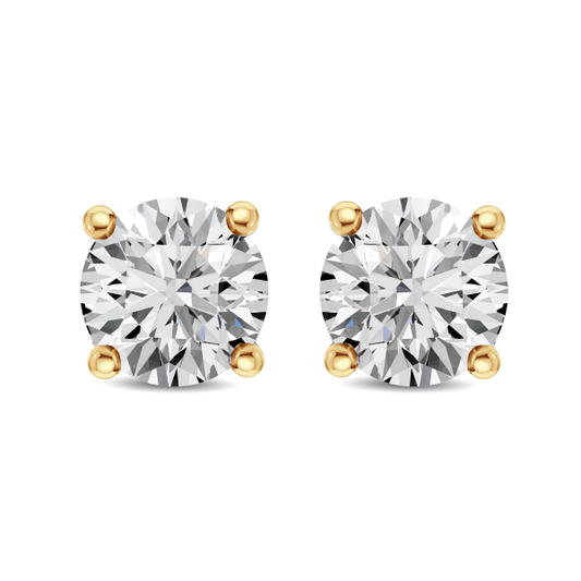 18ct Yellow Gold 4 Claw Set 0.30ct Diamond Stud Earrings