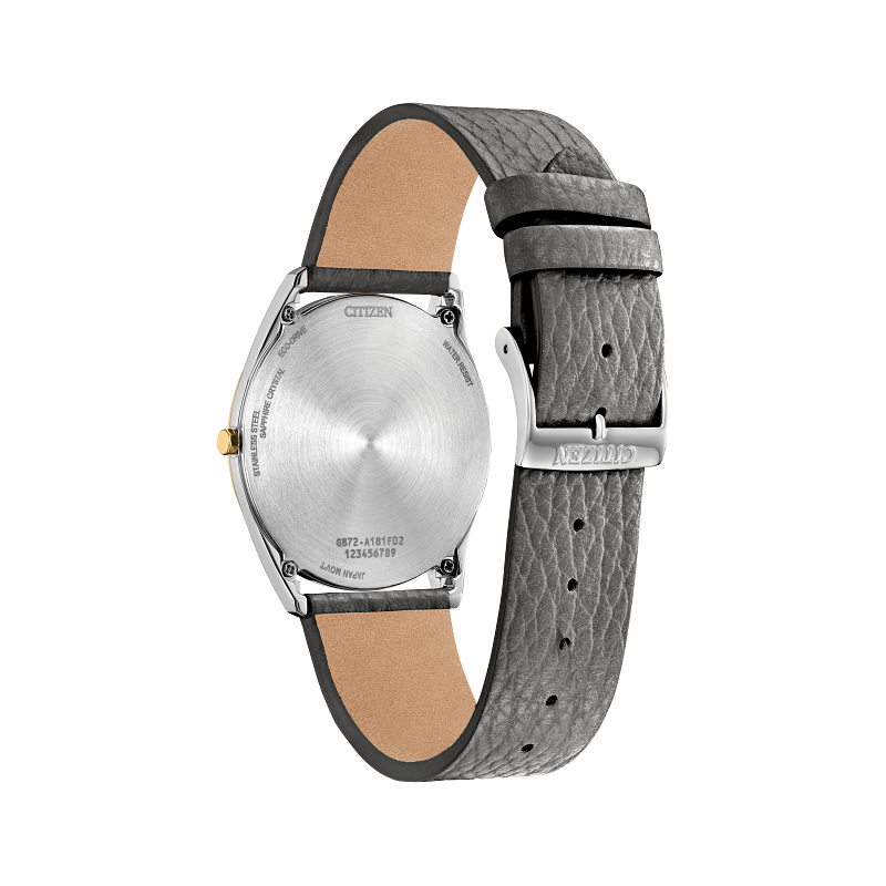 Citizen Eco-Drive Stiletto Grey Dial Two Tone Mens Watch AR3124-07H