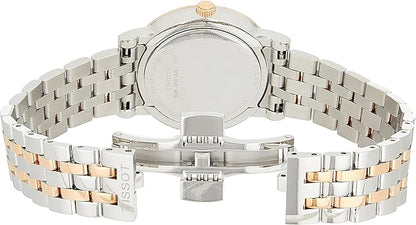 Tissot Carson Premium Lady Silver Diamond Set Dial Two Tone Womens Quartz Watch T1222102203301