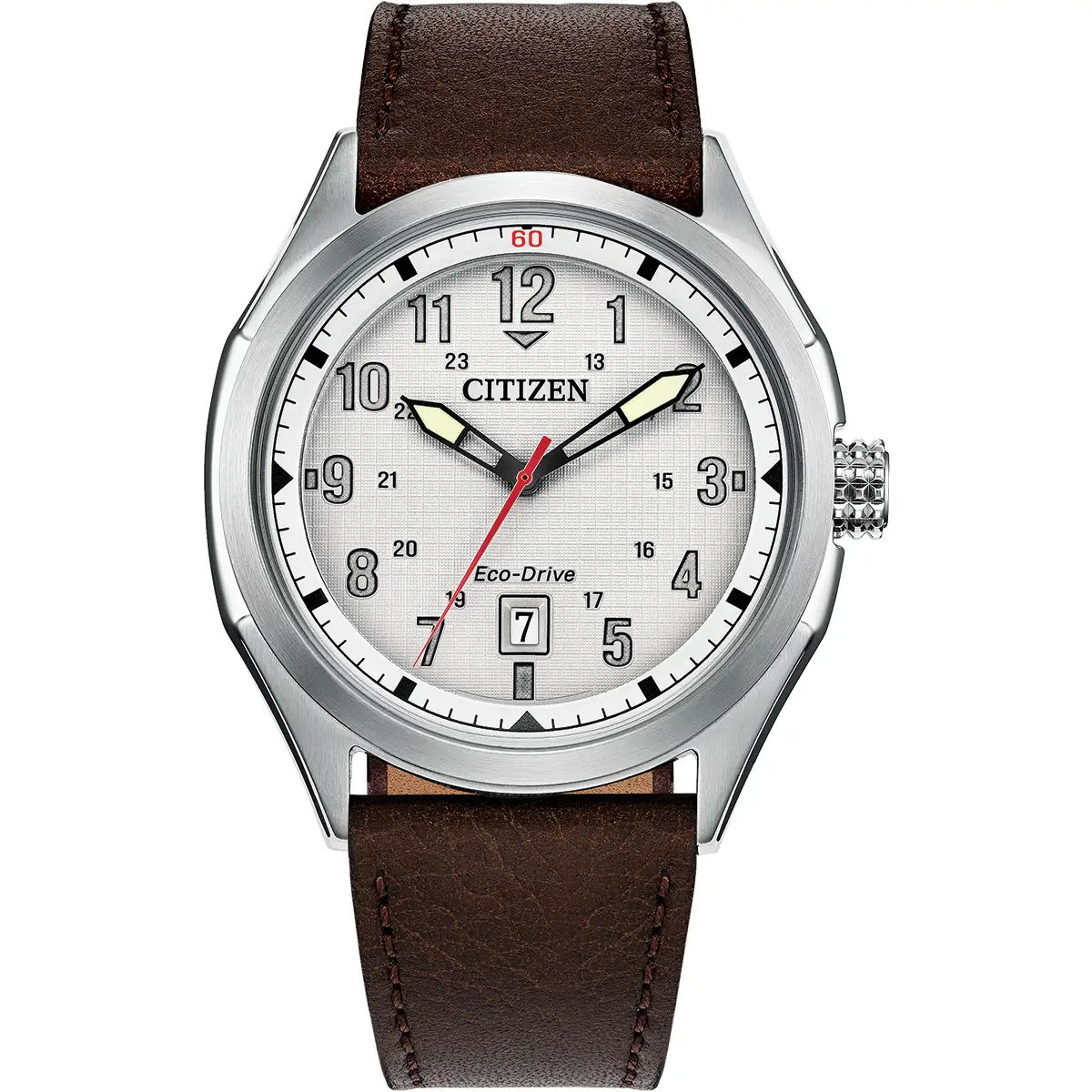 Citizen Eco-Drive Terra Force Silver Dial Stainless Steel Mens Watch AW1890-19B