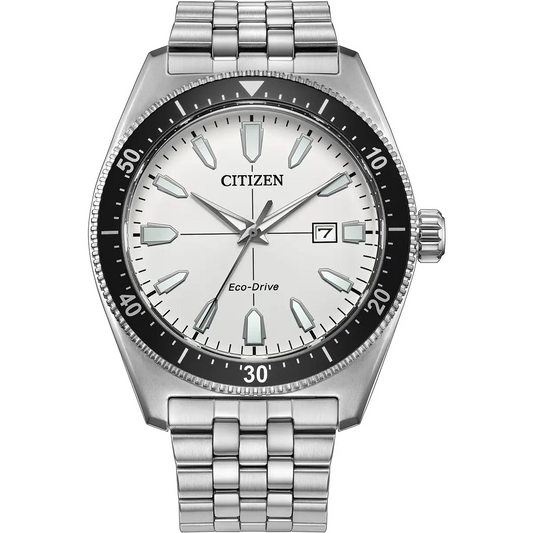 Citizen Eco-Drive Sport Silver-White Dial Stainless Steel Mens Watch AW1911-53A