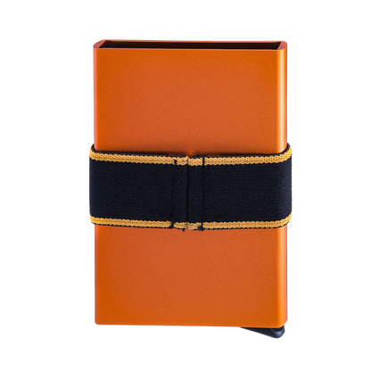 LEANSCHI Tech Wallet V2 Orange Aluminium RFID Safe Credit Card Holder