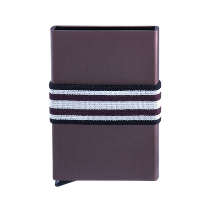 LEANSCHI Tech Wallet V2 Chocolate Aluminium RFID Safe Credit Card Holder