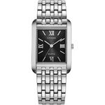 Citizen Eco-Drive Dress Classic Black Dial Stainless Steel Mens Watch BJ6570-50E