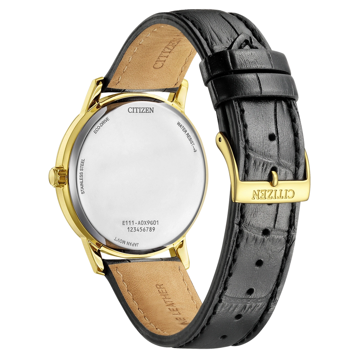 Citizen Eco-Drive White Dial Gold Plated Mens Watch BM6756-01A