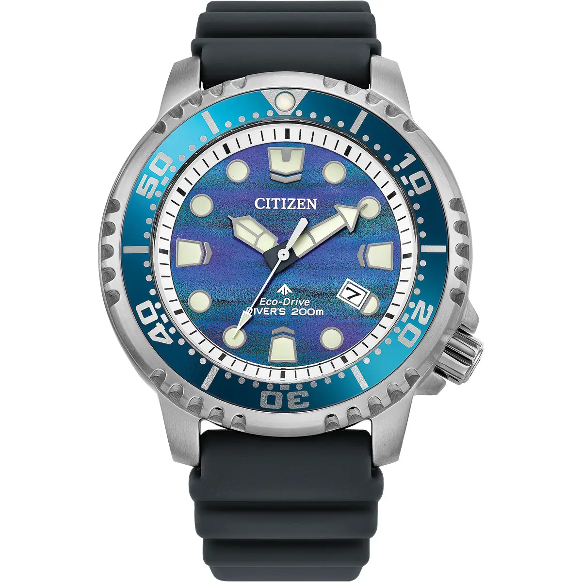 Citizen Eco-Drive Promaster Diver 50th Anniversary Limited Edition Blue Dial Stainless Steel Mens Watch BN0167-09W
