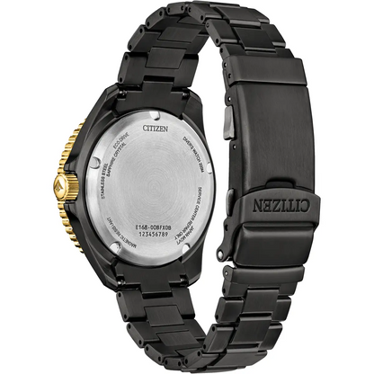 Citizen Eco-Drive Promaster Diver Limited Edition Ion-Plated Black Dial Two Tone Mens Watch AW1890-51X