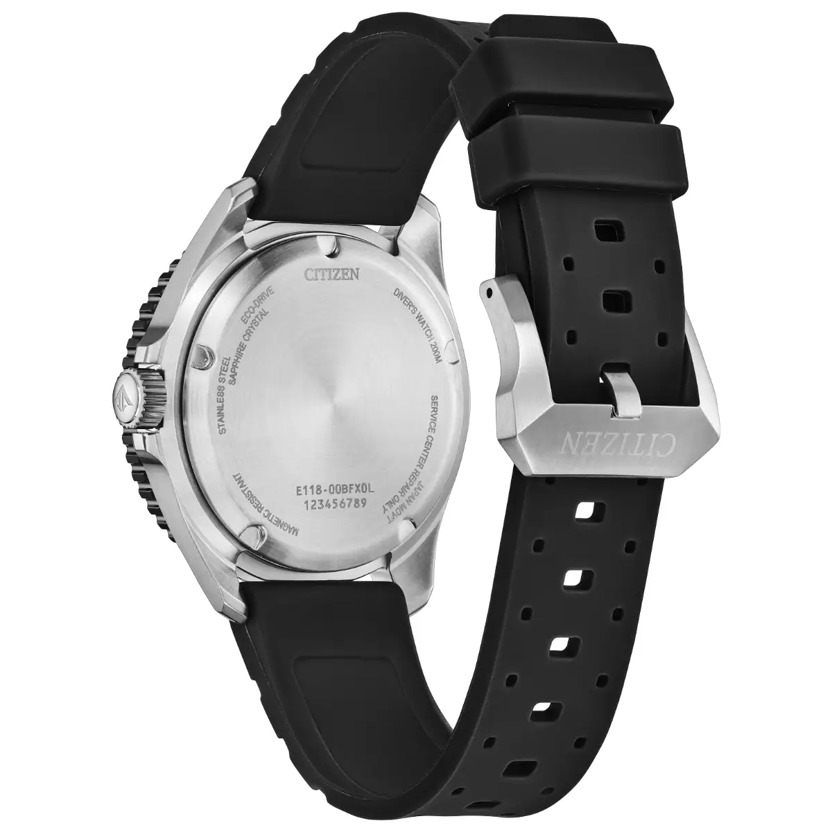 Citizen Eco-Drive Promaster Diver Black Dial Stainless Steel Mens Watch BN0266-07E