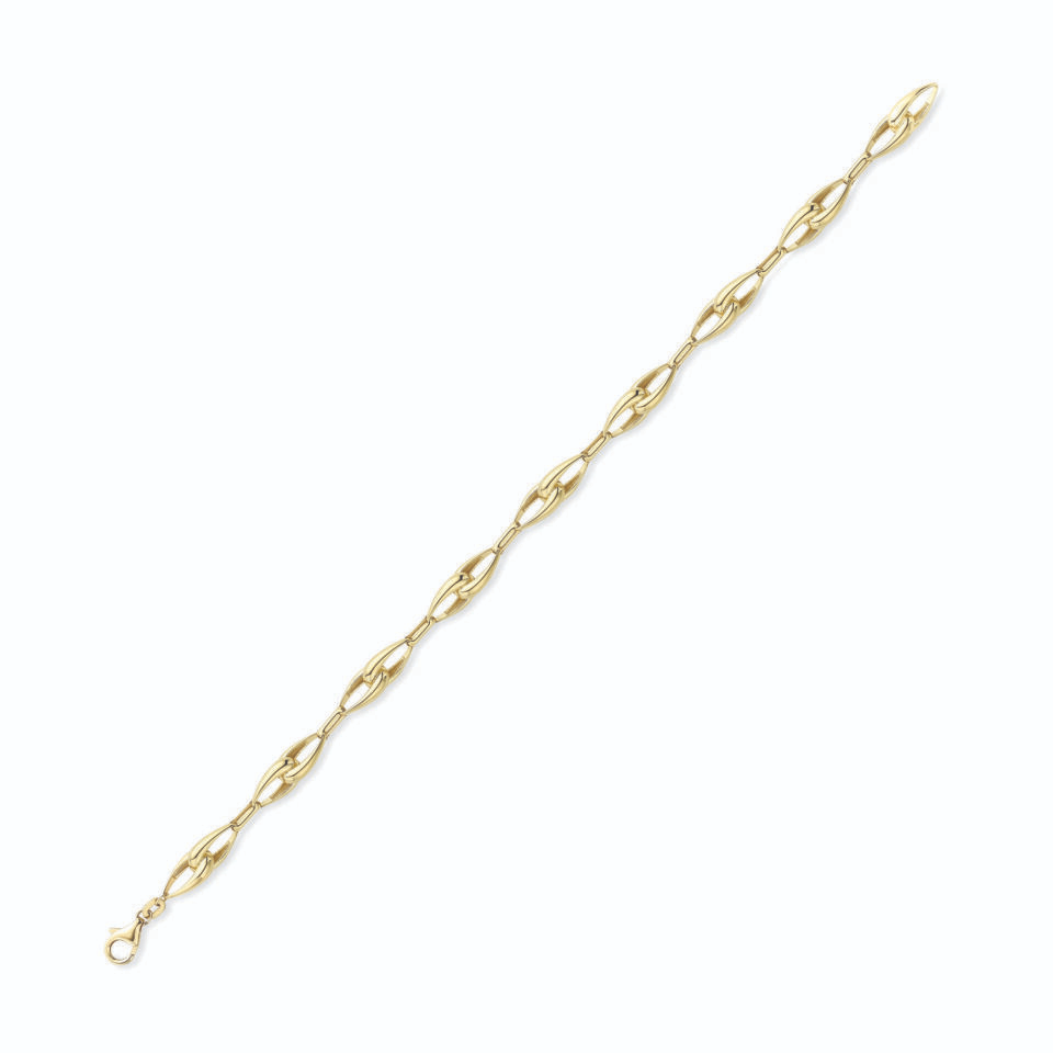 9ct Gold Teardrop Link Bracelet