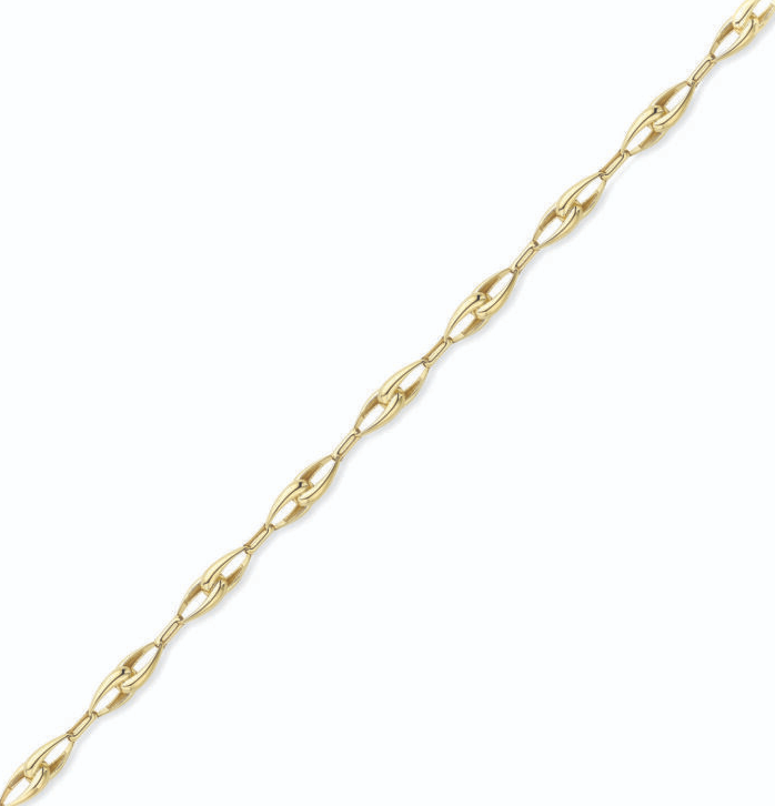 9ct Gold Teardrop Link Necklace