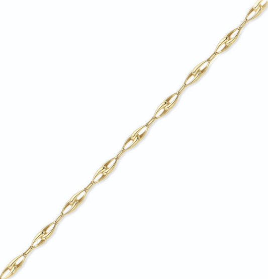 9ct Gold Teardrop Link Necklace