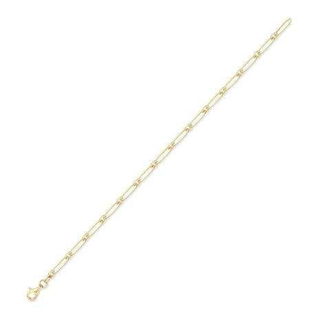 9ct Gold Squared Oval Link Bracelet