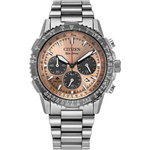 Citizen Eco-Drive Promaster Air Navihawk Salmon Dial Stainless Steel Mens Chronograph Watch CA4664-60X