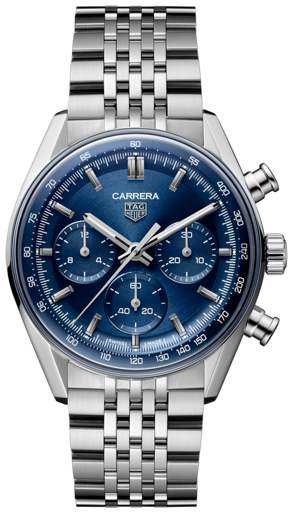 TAG Heuer Carrera Blue Dial Stainless Steel Mens Chronograph Watch CBS2113.BA0053