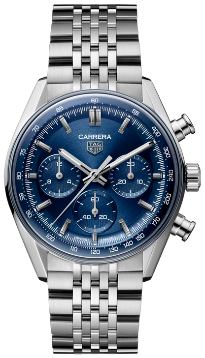 TAG Heuer Carrera Blue Dial Stainless Steel Mens Chronograph Watch CBS2113.BA0053