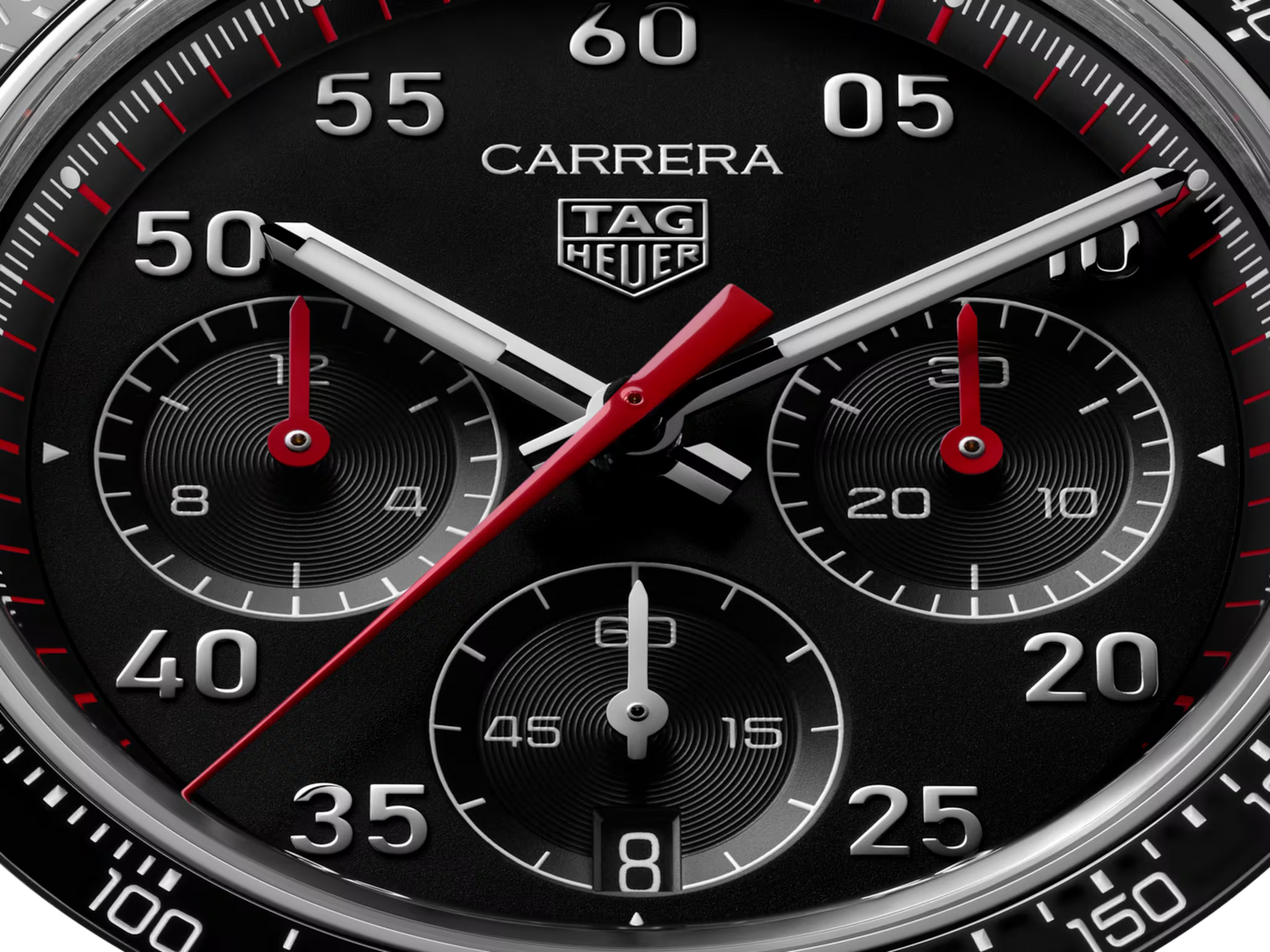 TAG Heuer Carrera Chronograph Sport Black Dial Stainless Steel Mens Watch CDB2110.BA0054