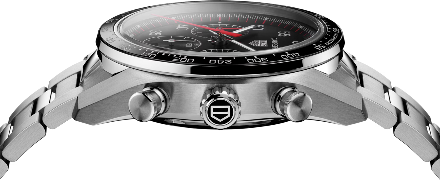 TAG Heuer Carrera Chronograph Sport Black Dial Stainless Steel Mens Watch CDB2110.BA0054