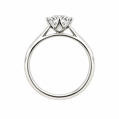 18ct White Gold Solitaire 4 Claw Set 0.72ct Single Stone Princess Cut Diamond Ring